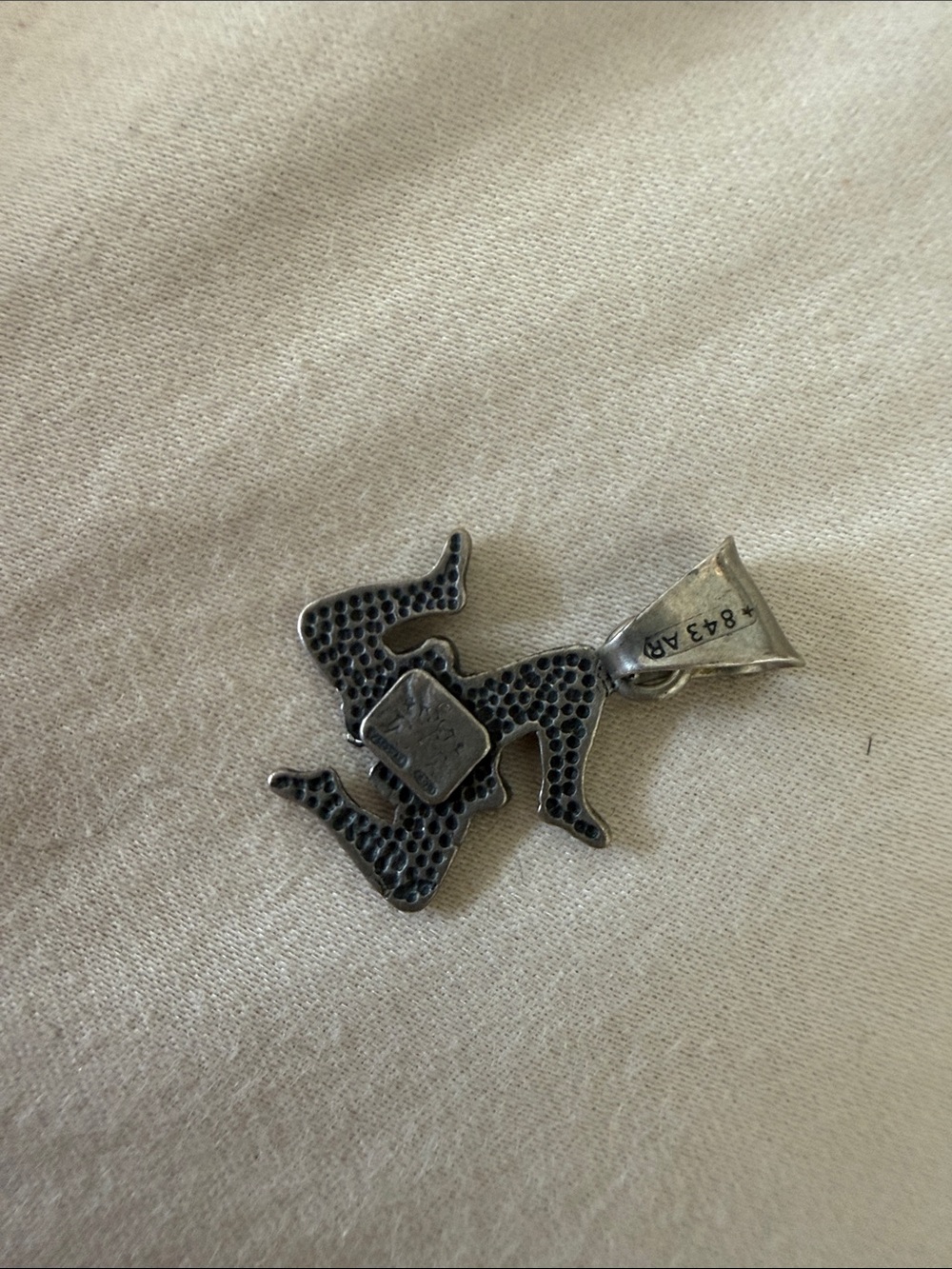 Vintage Italian 800 Silver Trinacria (Sicilian Three-Legged Symbol) Pendant - Picture 5 of 6
